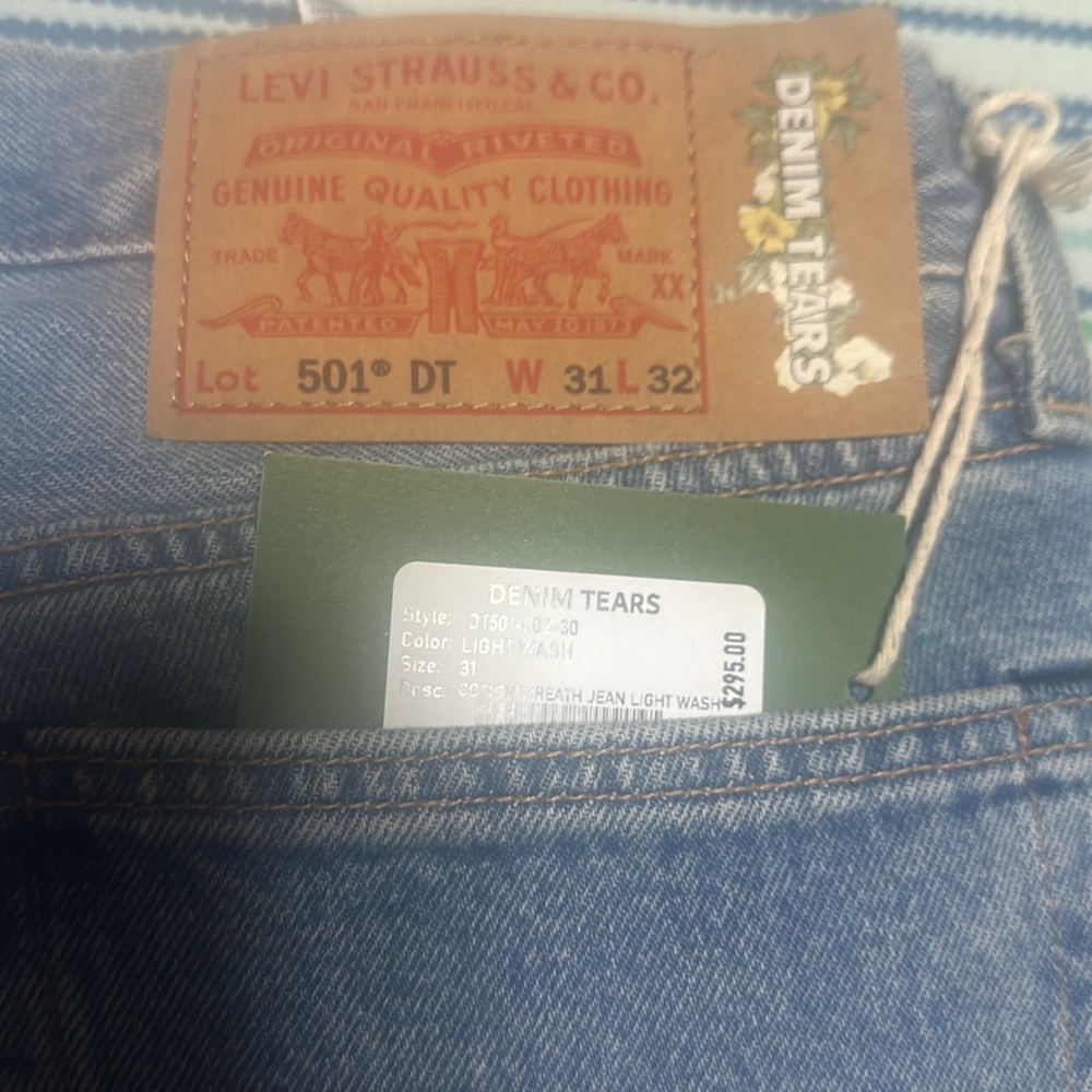 Levis /Denim tears jeans sizes W31 L32 and W29 L30
